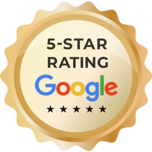 Five-star Google rating badge