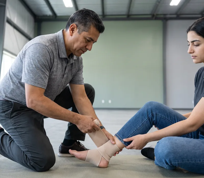 A custom foot orthotic being shaped by hand
